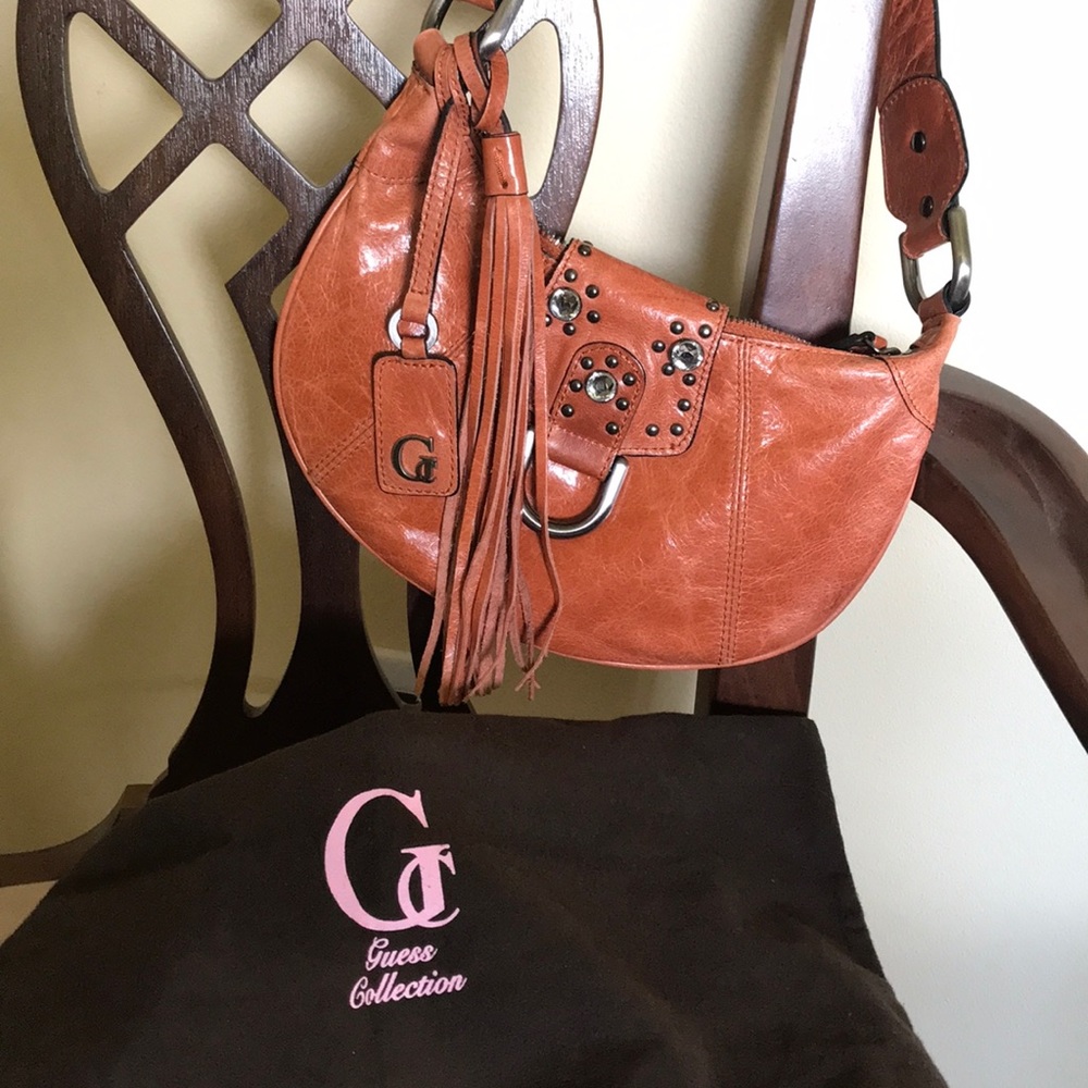 Guess Collection Studded Bag with Tassel & Dust Bag